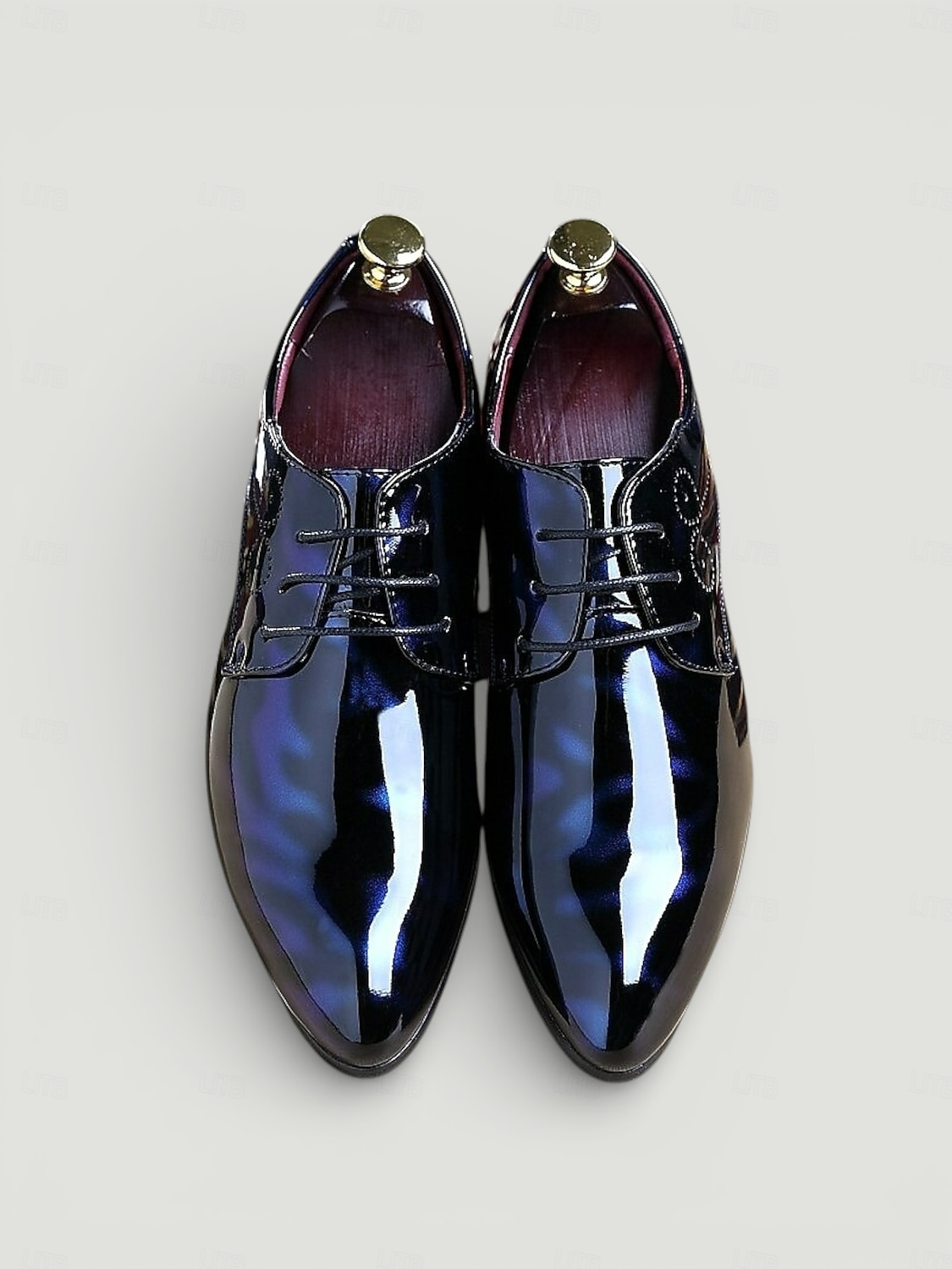 scarpe eleganti oxford da uomo in vernice - rosse e nere, ideali per eventi formali e feste del 2026 a $42.99 –P3