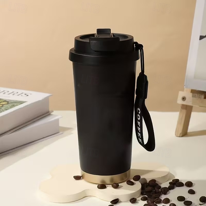 Izolovaný hrnek z nerezové oceli s vložkou z nerezové oceli 316, hrnek na kávu s dvojím použitím, velkokapacitní cestovní hrnek s brčkem, přenosný hrnek na kávu 2026 - $19.99 –P7