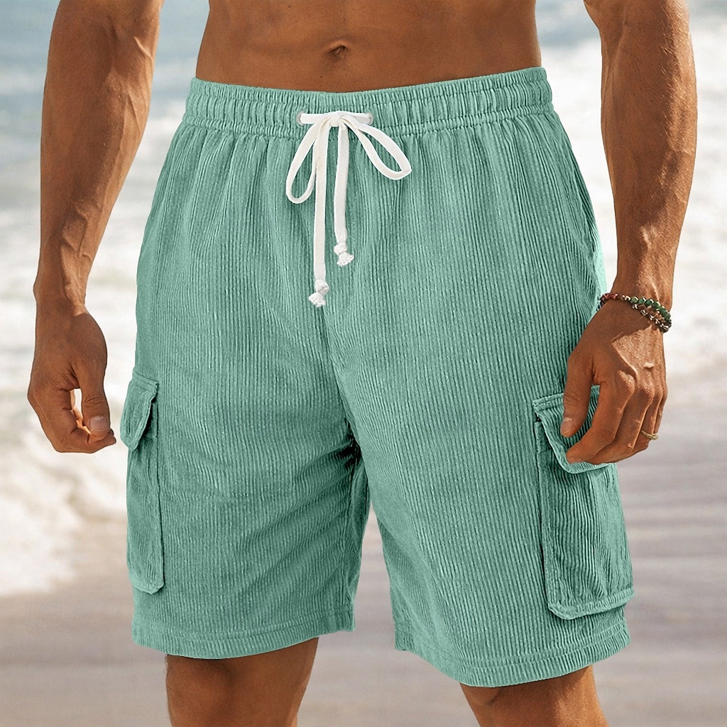 Per uomo Shorts Pantaloncini casual Pantaloncini di velluto a coste Tasca Elastico in vita Semplice Comodità Traspirante Corto All'aperto Vacanza Abbigliamento quotidiano Moda Streetwear Blu Nero del 2026 a $11.49 –P5