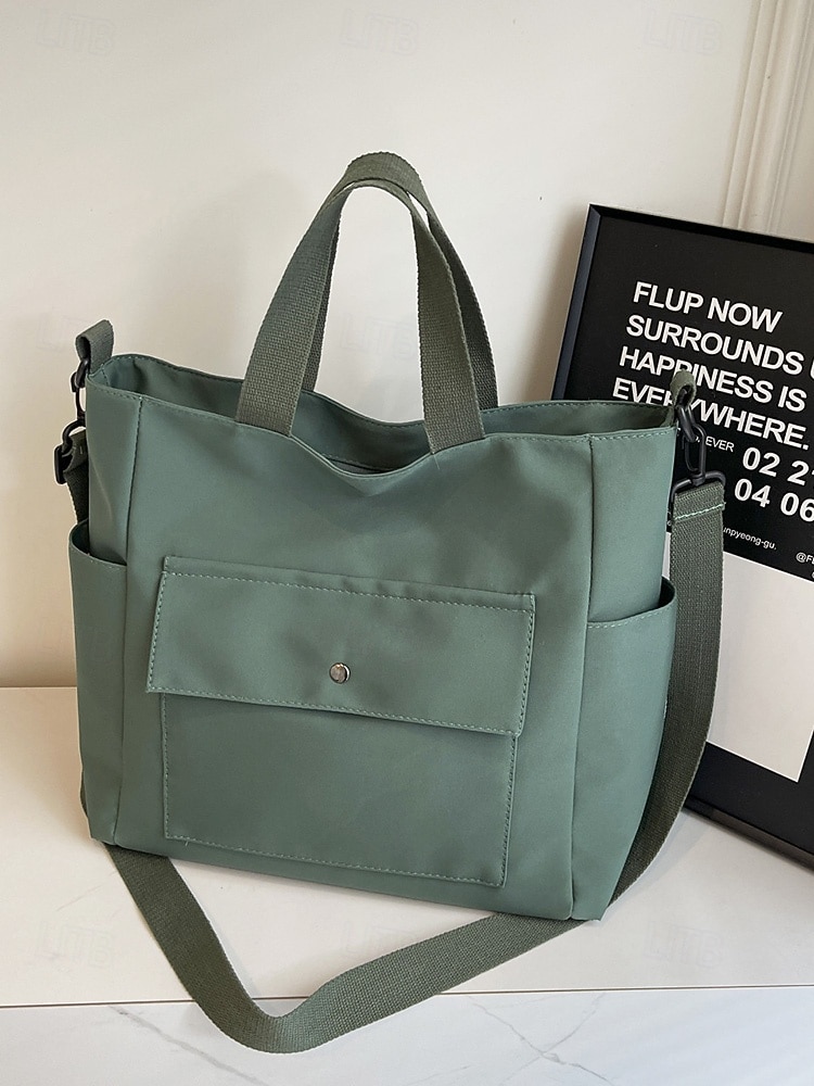 Geantă tote pentru femei din poliester Cancas, în mai multe culori, capacitate mare, stil casual de zi cu zi, perfectă pentru serviciu, cumpărături și călătorii 2026 - $11.99 –P10