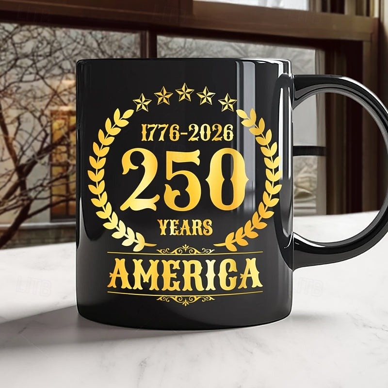 Mok ter ere van het 250-jarig bestaan van de Verenigde Staten, patriottisch cadeau, keramische koffiemok ter gelegenheid van het 250-jarig jubileum, 1776-2026 Amerika 250, cadeau voor 2026 - $16.99 –P5