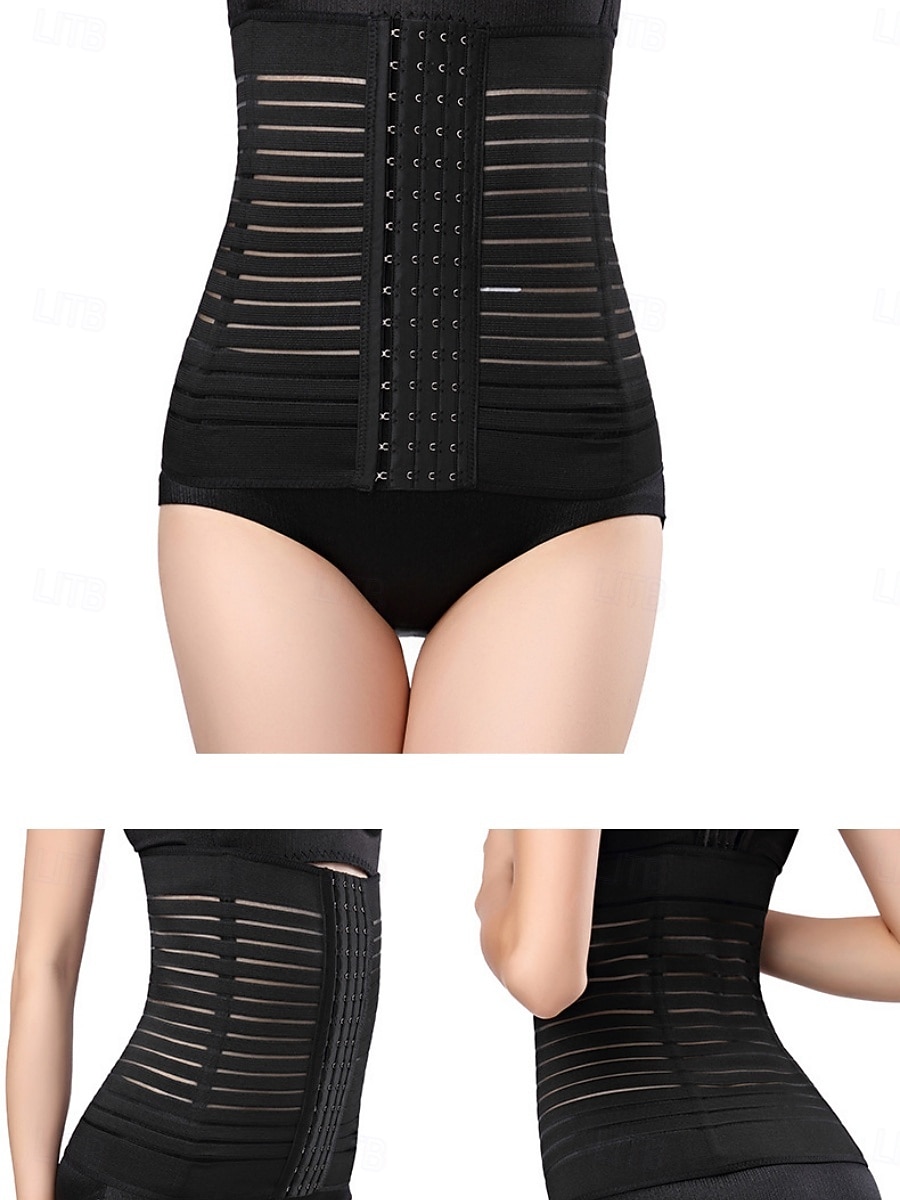 Women's Shapewear Waist Trainer Casual Pure Color Elastic Waist Daily Sleeveless Black Beige Summer Spring Fall Winter Slim 2026 - $14.99 –P4