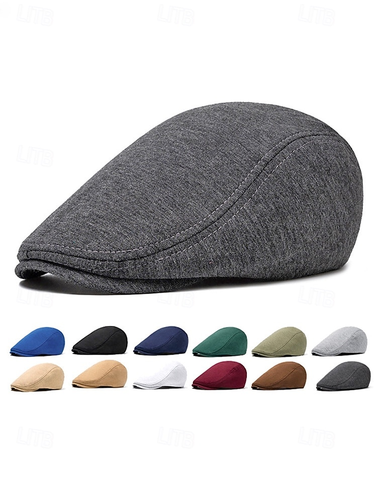 Boina masculina casual em poliéster com design simples e elegante, disponível em várias cores, perfeita para o uso diário. de 2026 por $11.99 –P4