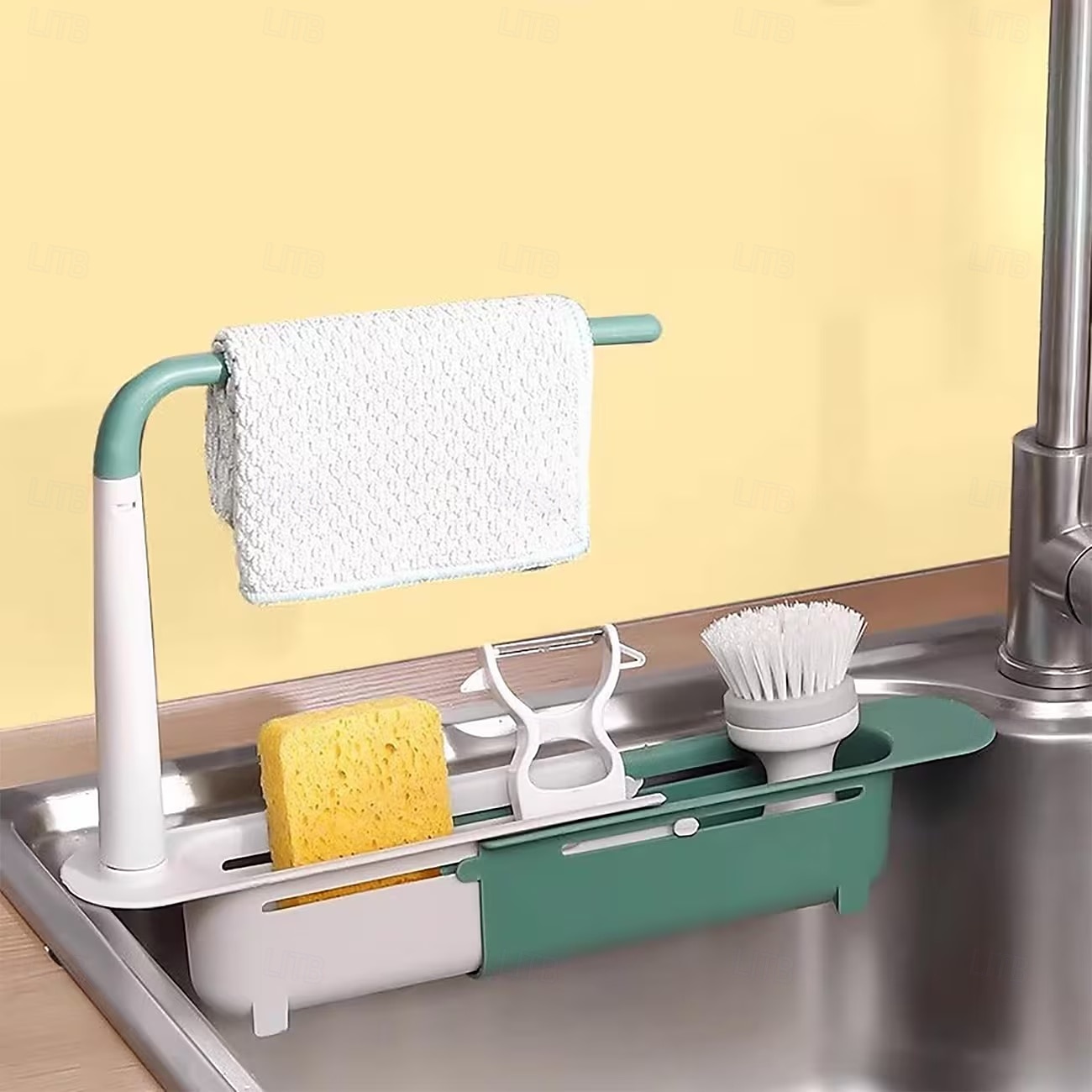 2Pcs Telescopic Sink Storage Rack, Adjustable Kitchen Sink Organizer Rack, Expandable Telescopic 2 in 1 Sink Drainer, Sponge Soap Holder for Home Kitchen Supplies 2026 - $20.99 –P7