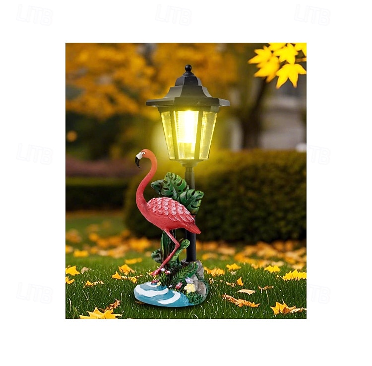 1 flamingo solar à prova d'água para uso externo &Luminária de resina em forma de guindaste, decoração para jardim, quintal, gramado e caminho, estátua de animal solar para iluminação paisagística, de 2026 por $34.99 –P3
