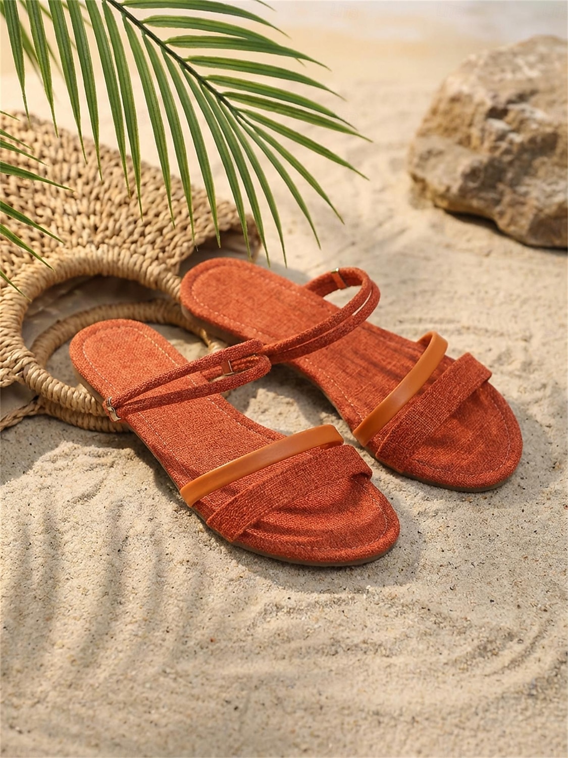 Blå denimsandaler med flera remmar för dam – avslappnad tropisk ö-stil, bekväma sandaler med öppen tå för strandpromenader och sommarresorter 2026 - $18.99 –P5