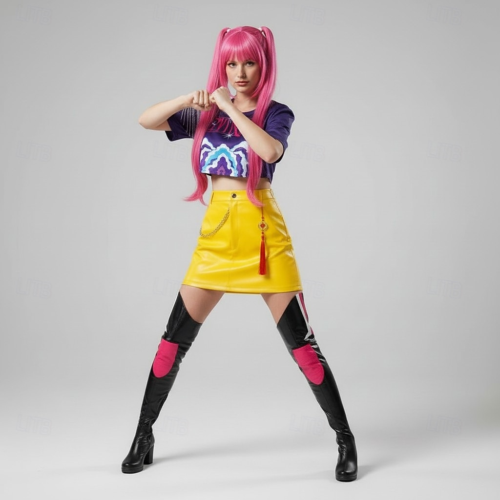 K-pop-inspiroima Korealainen idoli inspiroima Poptähti Asu Naamiaisasut Virtuaalinen idoli for Naisten Aikuiset Halloween Karnevaali Suoritus Comic Con Anime-näyttely 2026 - $42.99 –P13