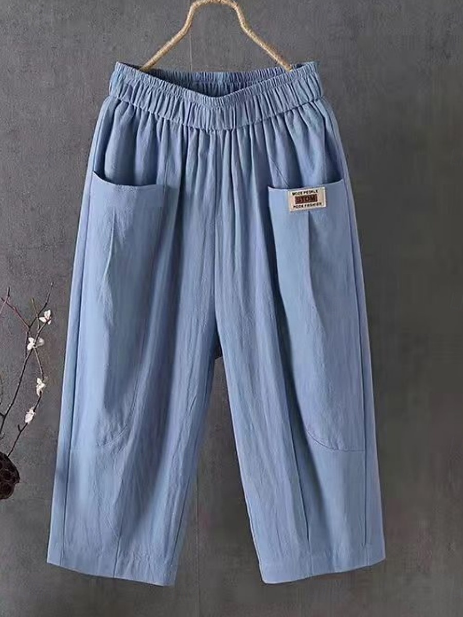 Per donna Pantaloni capri Pantaloncini Estivi Shorts da Spiaggia Pantaloncini larghi Vacanza Moda Streetwear Lunghezza al polpaccio Vita Alta Semplice Tasca Fascia Elastica Comodità Asciugatura del 2026 a $21.99 –P6