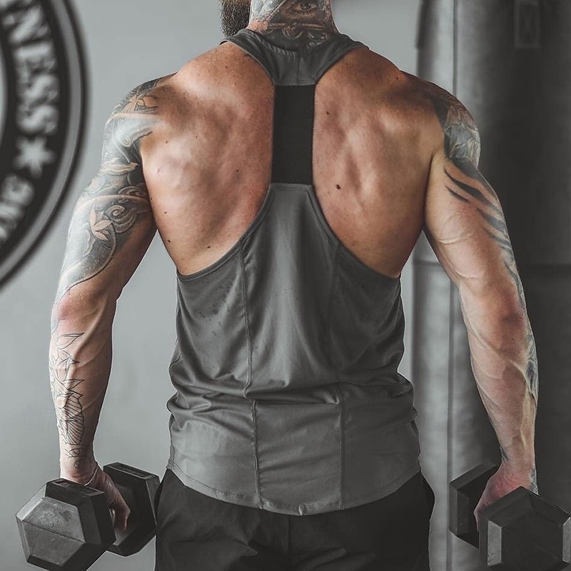Herren Einfarbig Workout-Tanktop Lauf-Tanktop Fitness-Tanktop Sommer Ärmellos Schnelltrocknend Kompression Feuchtigkeitsableitend Fitnesstraining Aktives Training Übung Schwarz Weiß Rote 2026 - $21.99 –P5