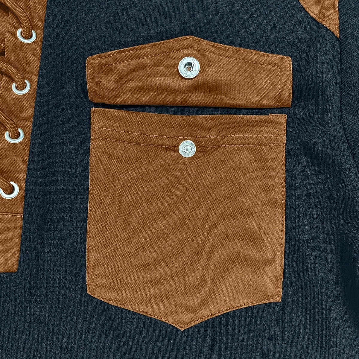 Hombre Camiseta con diseño de gofre Camiseta Camisa henley gofrada Manga Larga Con Capucha cuello con cordones Otoño invierno Primavera & Otoño Retazos Tradicional / Retro Casual Correa Casual Hogar 2026 - $26.99 –P3