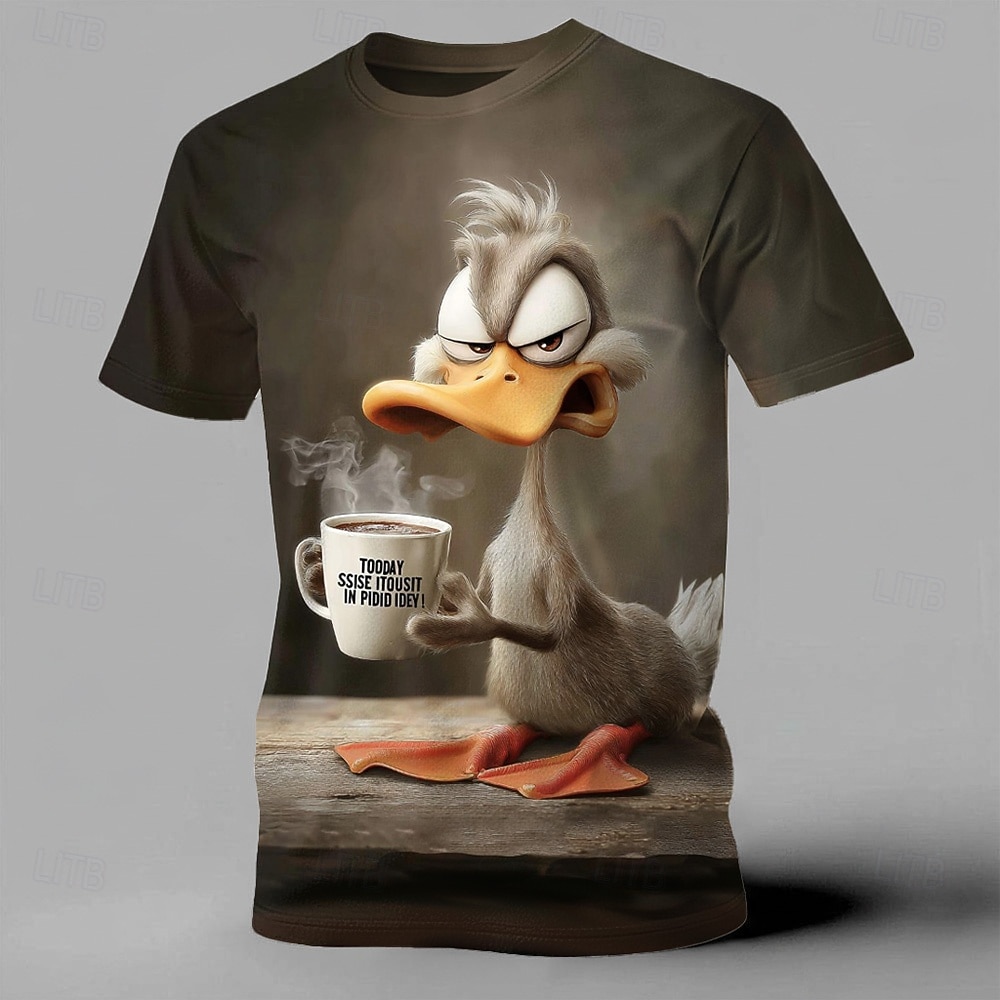 Per uomo Animale Divertente Anatra Maglietta Manica Corta maglietta Stampa 3D Girocollo Camicia Esagerato Designer Feste Ferie Nero Marrone Estate Primavera Abbigliamento S M L XL XXL XXXL del 2026 a $21.99 –P2
