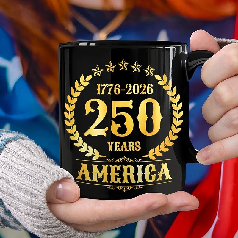 Mok ter ere van het 250-jarig bestaan van de Verenigde Staten, patriottisch cadeau, keramische koffiemok ter gelegenheid van het 250-jarig jubileum, 1776-2026 Amerika 250, cadeau voor 2026 - $16.99 –P2