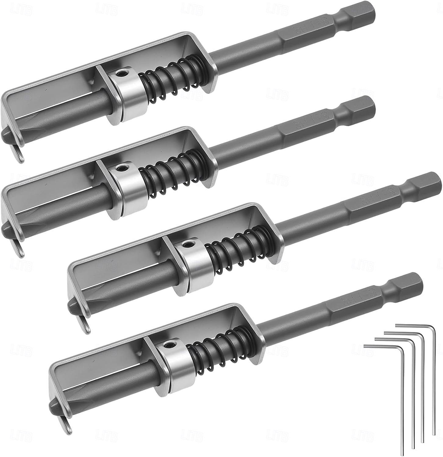 4 stk. fjærbelastet skrueholderbits, fallsikker skrutrekkerbits, universelt skruefesteverktøy, enhånds, skruerdriftsguide borespissholder for elektriker, mekaniker, gjør-det-selv-entusiast 2026 - $9.99 –P2