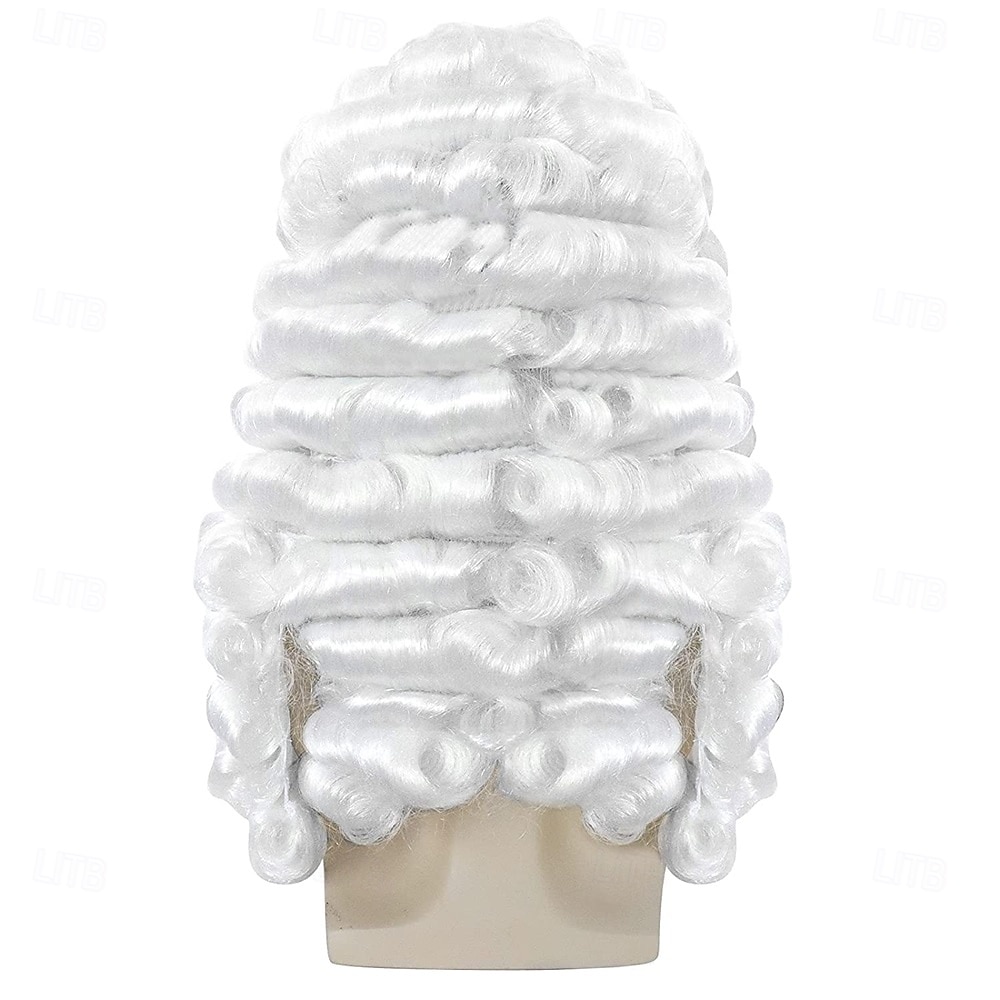 Vit Domare Peruk Män Barristers Cosplay Grundare Kostym Koloniala Peruker för Män 2026 - $33.99 –P3