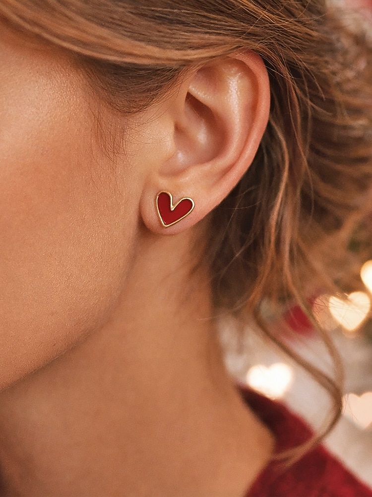 Hjerteøreringer til dame, legeringsmateriale, flere hjertestiler, søt og romantisk design, passer for kvinner, perfekt til valentinsdagen, bryllup og romantiske anledninger 2026 - $8.04 –P2