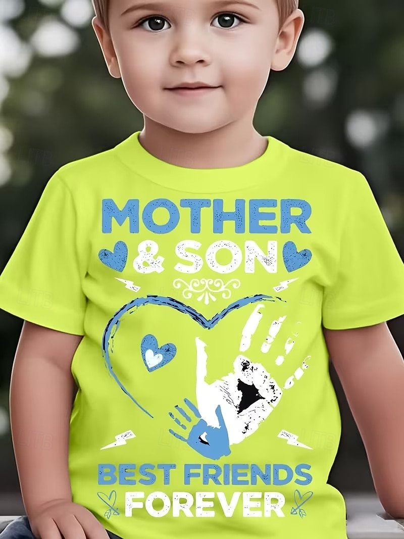 Chico 3D Corazón Graphic Camiseta Manga Corta Impresión 3D Verano Primavera Deportes Moda Ropa de calle Niños 4-12 años Cuello Barco Casual Diario Exterior Ajuste regular 2026 - $19.49 –P3