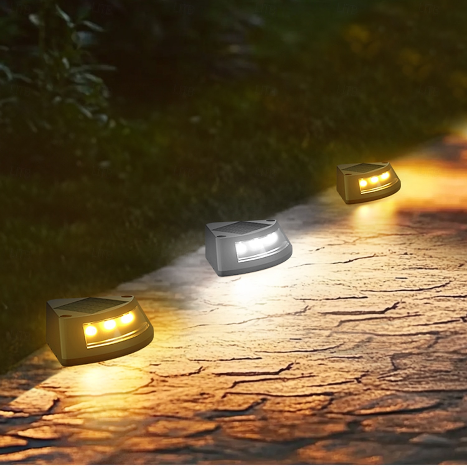 4 stuks buitenverlichting op zonne-energie, waterdichte led-trapverlichting, driehoekige waaiervormige terrasverlichting voor tuin, erf, pad, schutting, patio, landschapsverlichting, op zonne-energie 2026 - $17.99 –P2