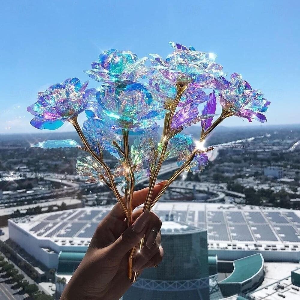 Rosa de cristal, presente premium para o Dia dos Namorados, rosa artesanal com pétalas de cristal para um presente romântico. de 2026 por $18.69 –P4