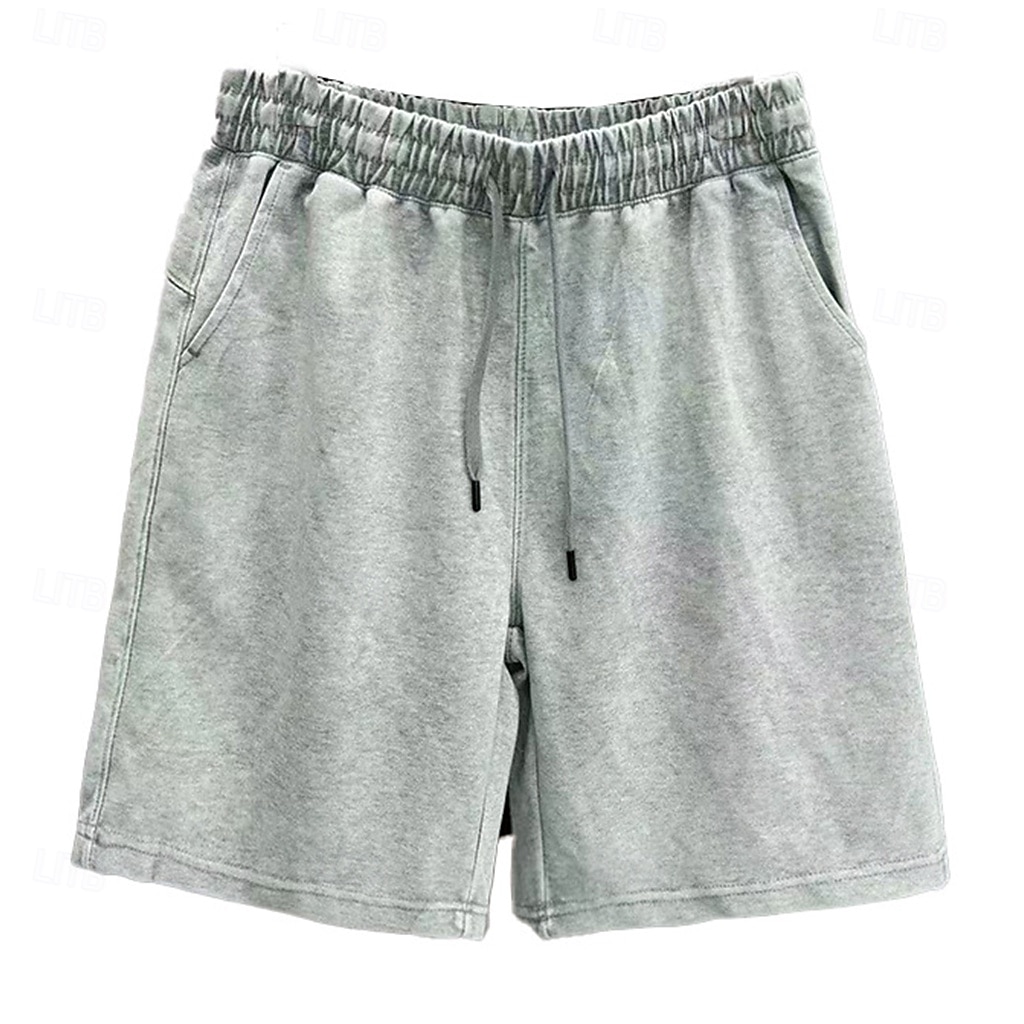 Herren Shorts Freizeitshorts Acid Wash Shorts Kordelzug Elastischer Bund Einheitliche Farbe Komfort Atmungsaktiv Knielang Täglich Streetwear Ferien Mode Retro Vintage Schwarz Marineblau Mikroelastisch 2026 - $22.99 –P4