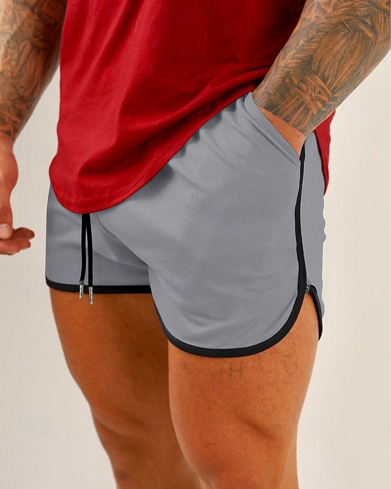 Homens Shorts de Corrida Calções atléticos Shorts de Academia Com Cordão Bolsos Cintura elástica Calção Casual Ao ar livre Férias Verão Secagem Rápida Leve Macio Treino de Ginástica Treinamento Ativo de 2026 por $17.99 –P13