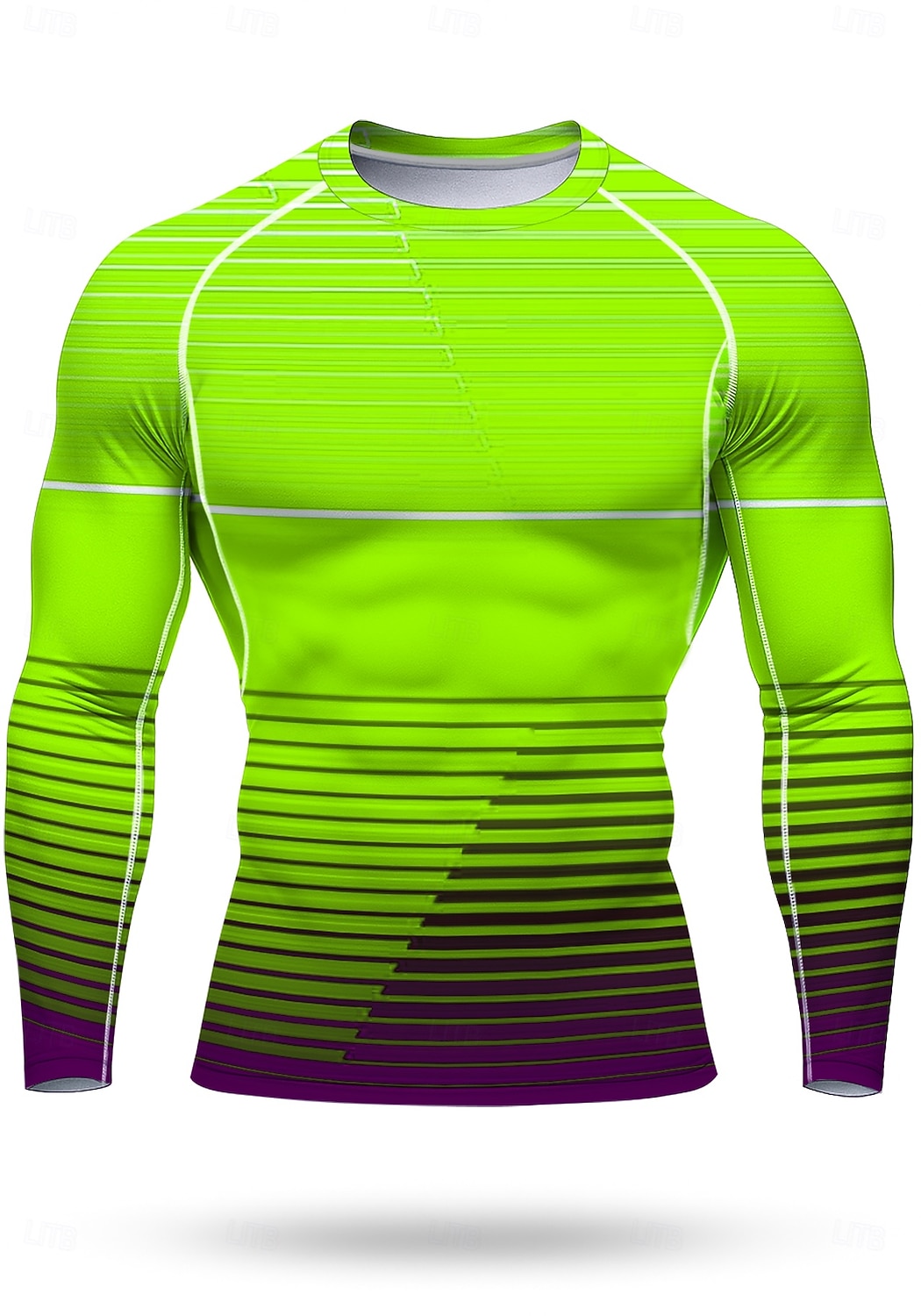 Муж. Футболка для бега Спортивная рубашка Фитнес-рубашка Рубашка тренировки Беговой верх Длинный рукав Футболка Футболка Лето Весна Осень Зима Геометрический принт UPF 50 Устойчивость к УФ УПФ 50 2026 - $18.99 –P6