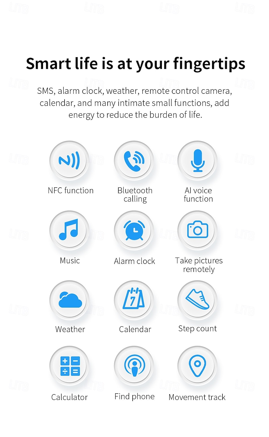 Relógio inteligente Lokmat Comet Pro de 1,32 polegadas com Bluetooth, chamadas, pedômetro, lembrete de chamadas e rastreador de atividades. Compatível com Android e iOS. Unissex, longa duração da bateria, chamadas em modo mãos-livres, à prova d'água IP68, de 2026 por $29.99 –P18