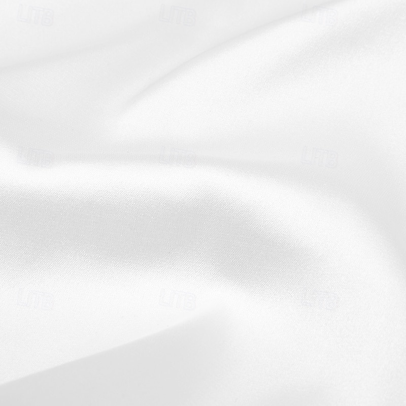 Voor heren Overhemd Zijdeachtig Satijnen overhemd Normaal shirt Galashirt Effen Formeel Bruiloft Zwart Wit Lange mouw Sjaalkraag Alle seizoenen Kleding 2026 - $25.99 –P11