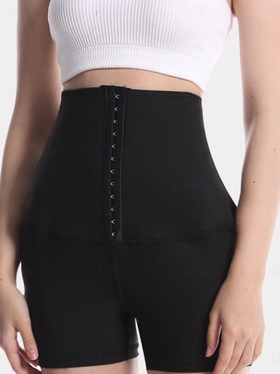 Women's Shapewear Fashion Sweet Pure Color Patchwork Shorts Vacation Street Going out Blue Silver Spring Fall Tailored Fit 2026 - $11.49 –P6