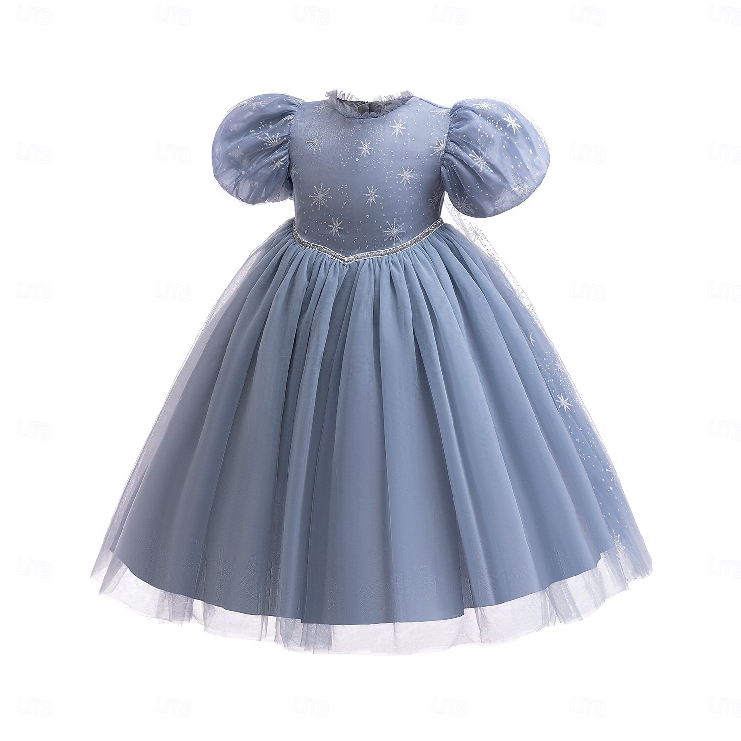 Buchwoche 2026, Mädchenkleid, einfarbig, Kurzarm, lässig, festlich, modisch, süß, Polyester, Sommer, ab 4 Jahren, hellgrau 2026 - $58.99 –P2