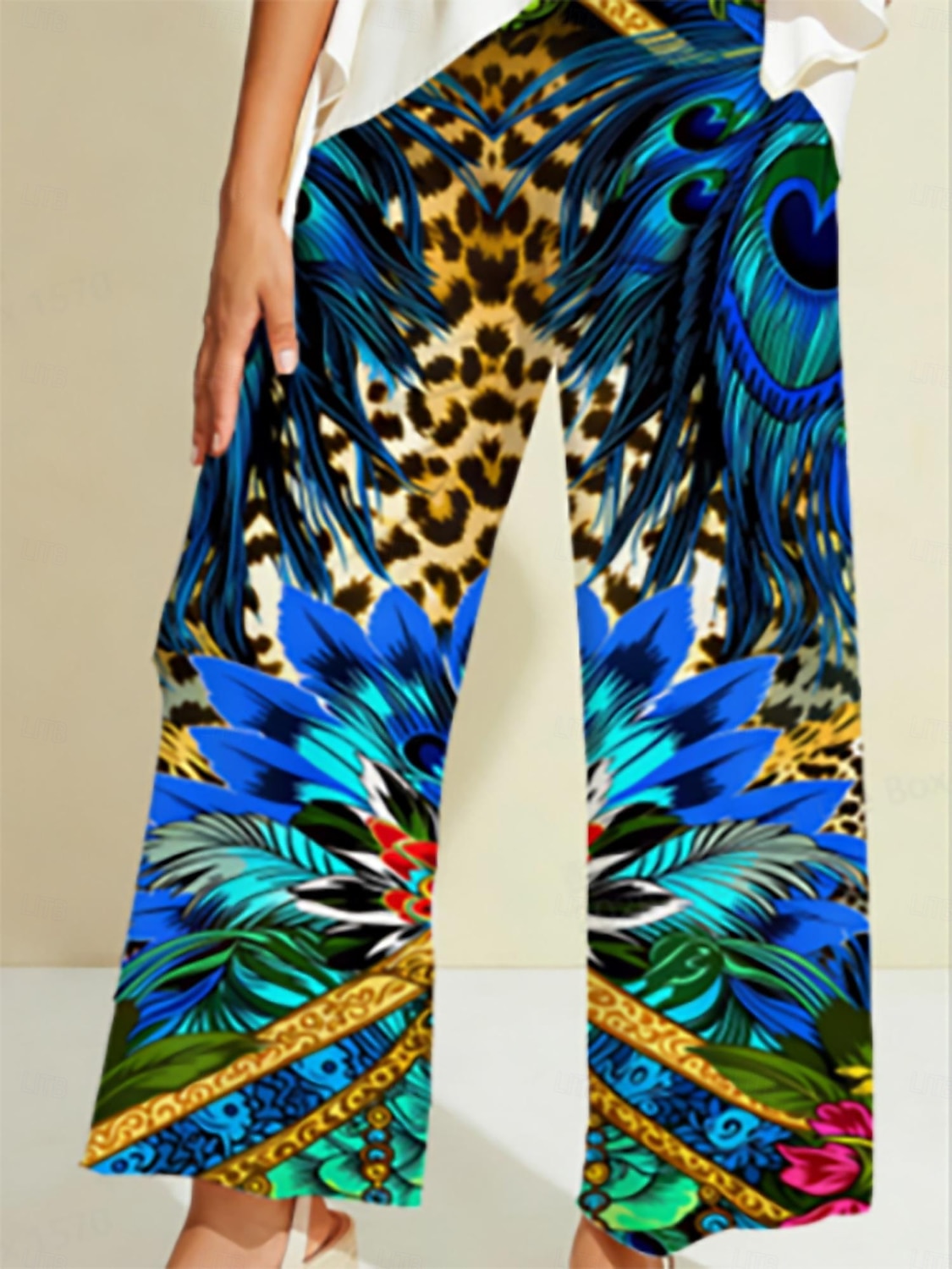 djungelvilt fest silkeslen satinfjäderbyxor 2026 - $69.99 –P1