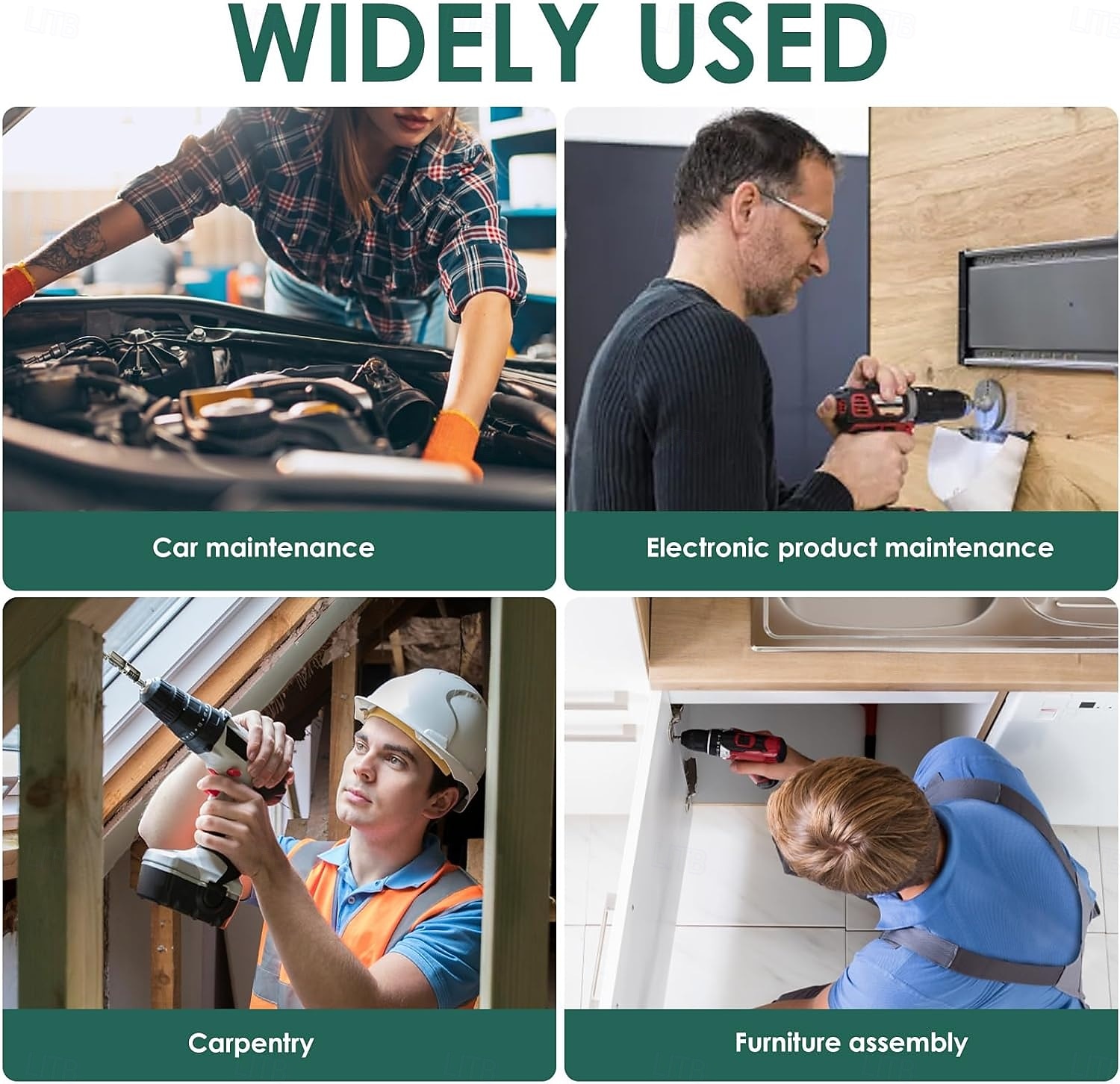 4 stk. fjærbelastet skrueholderbits, fallsikker skrutrekkerbits, universelt skruefesteverktøy, enhånds, skruerdriftsguide borespissholder for elektriker, mekaniker, gjør-det-selv-entusiast 2026 - $9.99 –P8