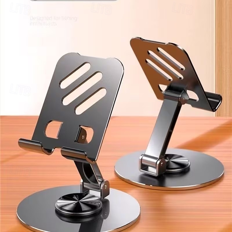 Soporte para teléfono giratorio de aleación de aluminio, soporte de escritorio plegable portátil, adecuado para todos los teléfonos inteligentes y tabletas, accesorio de oficina ideal para vacaciones. 2026 - $10.49 –P1