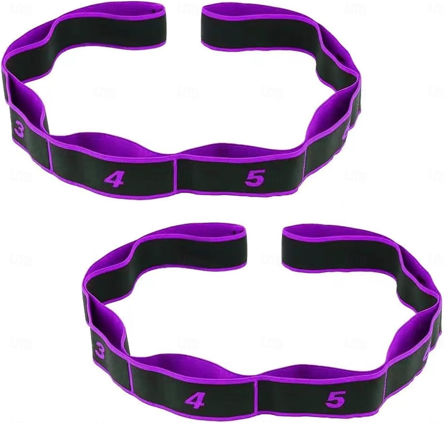 2 stk. treningsmotstandsbånd for tøying og yoga, tallstretchmotstandsbånd med tydelige markeringer, 8-seksjoners elastiske treningsbånd for tøying og forming av hele kroppen 2026 - $16.99 –P20