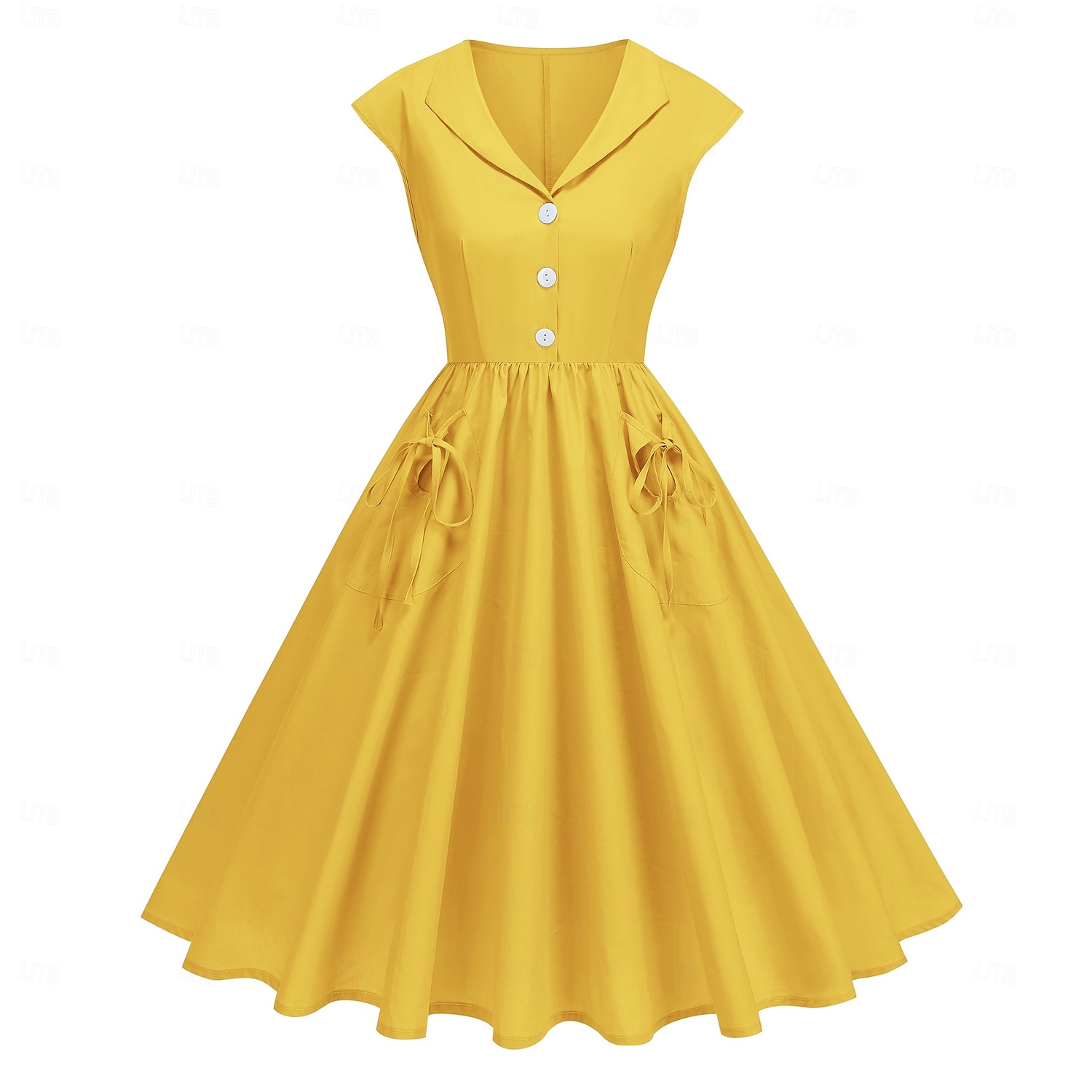 1950s Hepburn Retro Vintage Midi A-Line Dress Swing Dress Flare Dress Short Sleeves A-Line Fancy Dress Women's Carnival Valentine's Day Masquerade Vacation Dailywear Bachelorette Party Adults Dress 2026 - HUF 14579 –P14