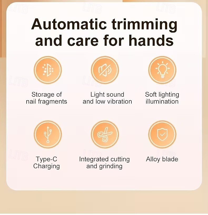 Умные электрические кусачки для ногтей 2-в-1: полировщик и триммер для ногтей, заряжаются через USB, литий-полимерный аккумулятор 500 мАч, с функциями защиты от порезов, шлифовки и подсветки, 2026 - €28.26 –P9
