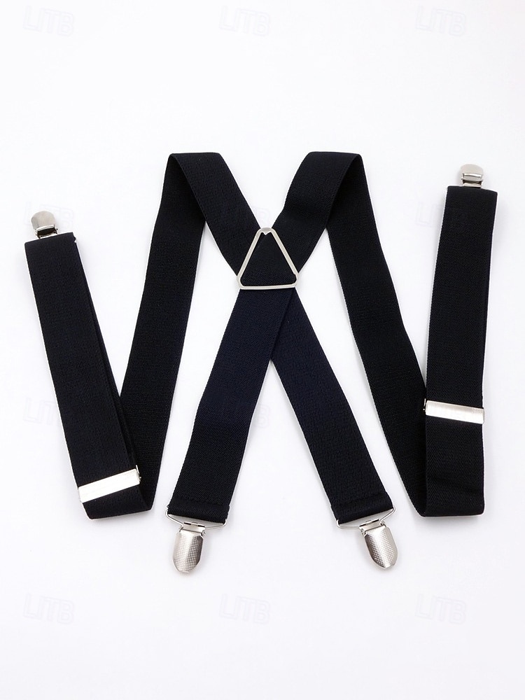 Мужские эластичные подтяжки из полиэстера – различные цвета, эластичный материал, стильные и удобные для свадеб, ужинов и торжественных мероприятий. 2026 - $11.99 –P4