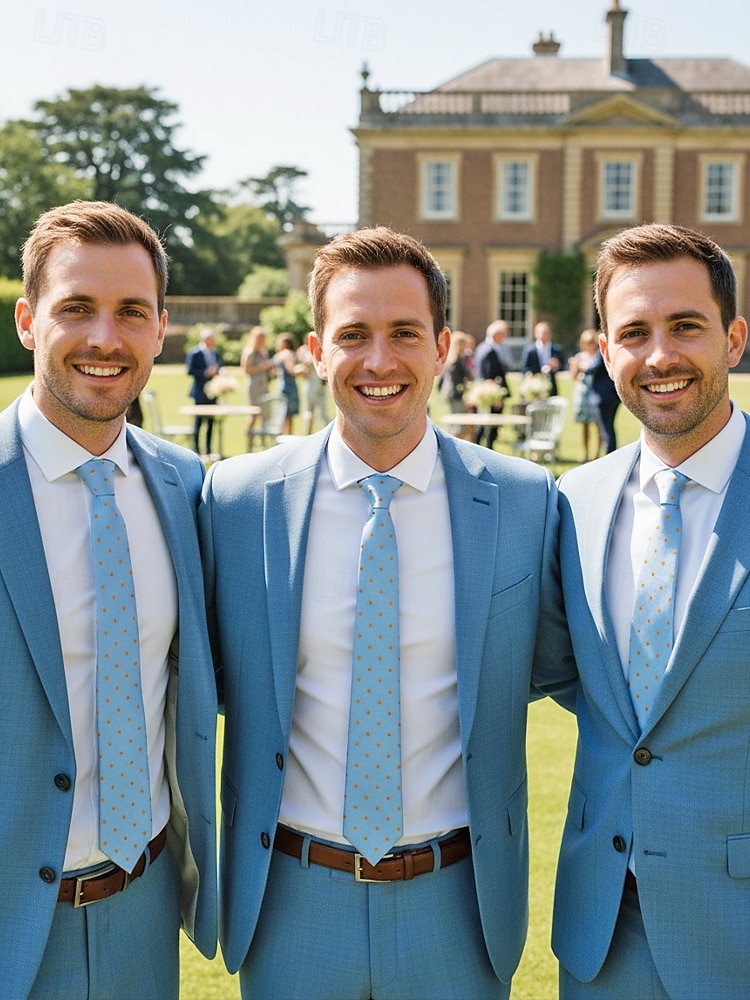 Men's Polyester Polka Dot Necktie, Multi-Color Classic Dot Pattern Tie, Elegant Slim Style for Groomsmen, Weddings, Formal Dinners, Banquets & Business Events 2026 - $11.99 –P1