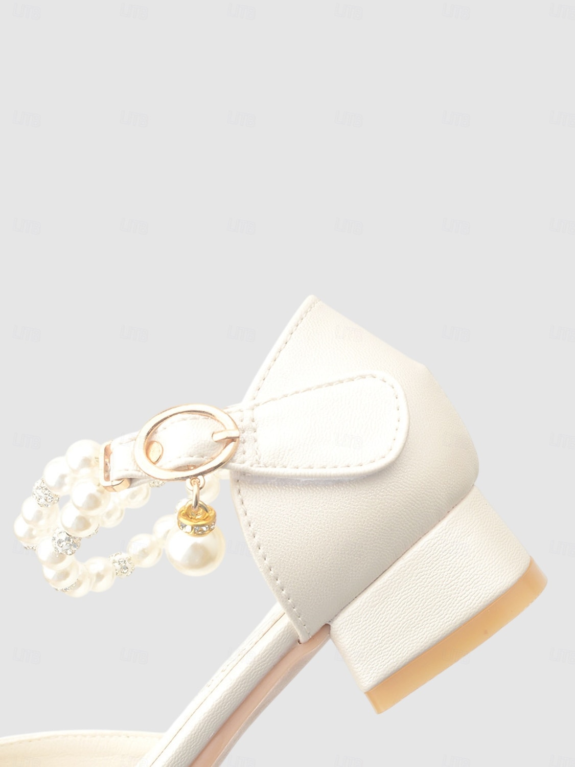 Chaussures de demoiselle d'honneur pour enfant, couleur ivoire, ornées de perles et de strass, avec bride cheville et petit talon rembourré. Élégantes chaussures de princesse, parfaites pour les de 2026 ? $42.99 –P8