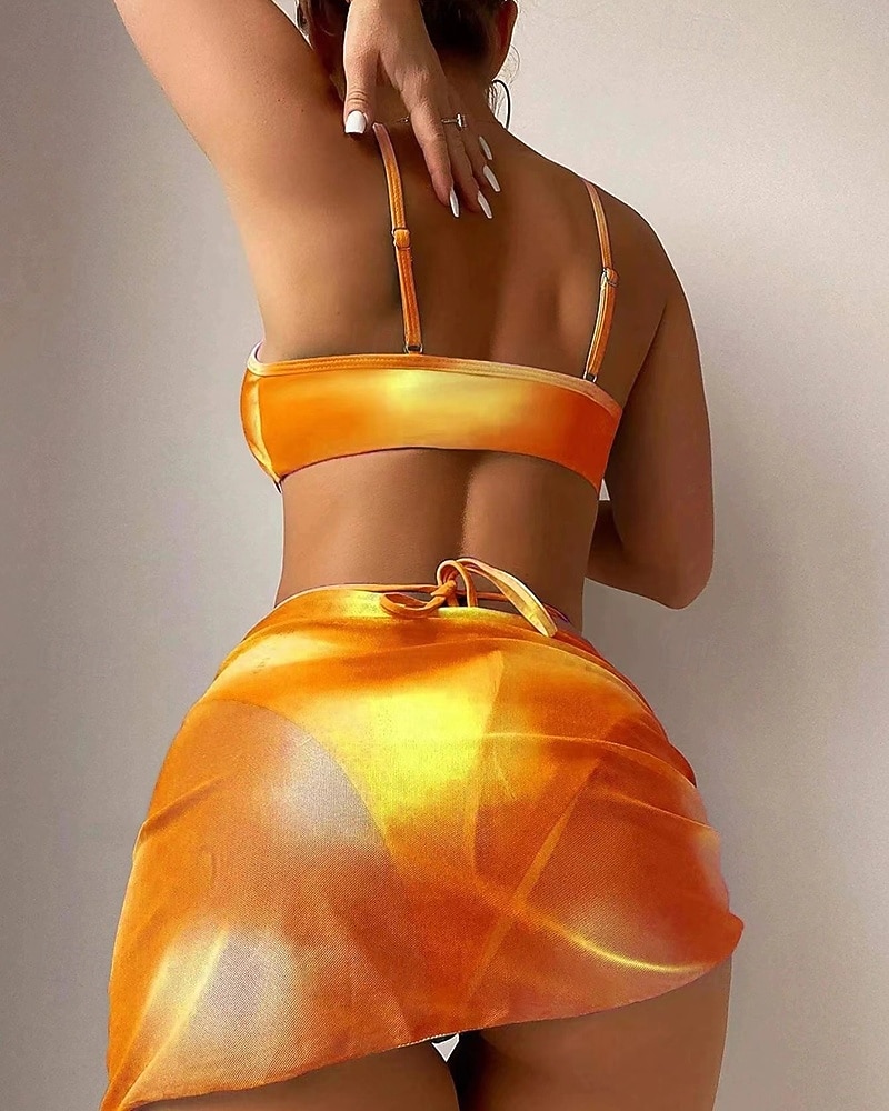 Dames Bikini-sets Badpak Badpakken Tie Dye UV-Bescherming Elastisch Mouwloos Zwemkleding Zwempak Surfen Duiken Zwemmen Zomer 2026 - $16.49 –P12