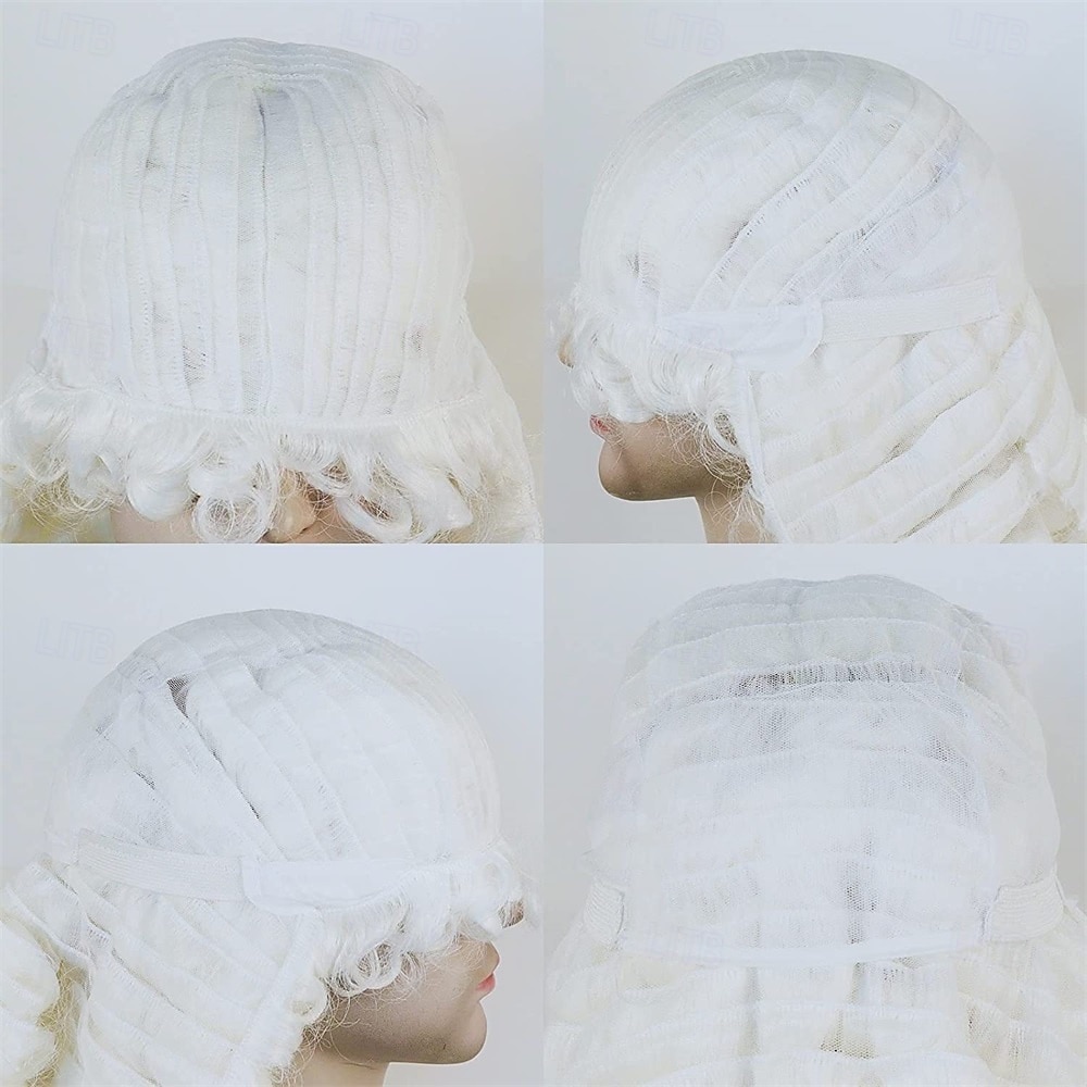 Vit Domare Peruk Män Barristers Cosplay Grundare Kostym Koloniala Peruker för Män 2026 - $33.99 –P6