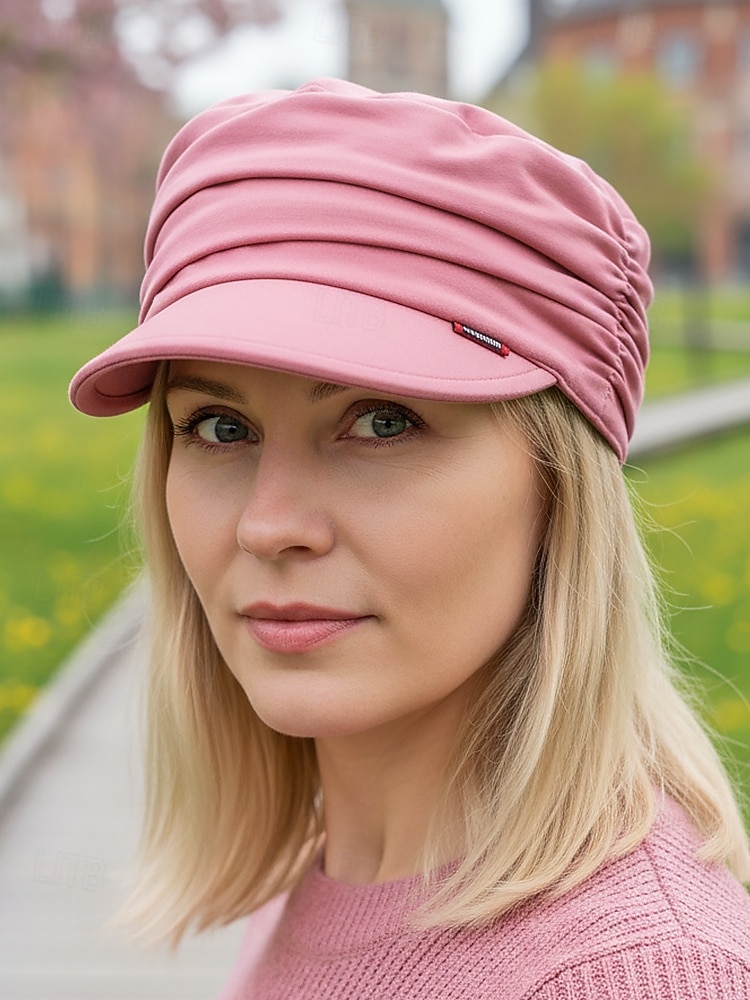 damska czapka plisowana z poliestru – wiele kolorów, swobodny styl, idealna do noszenia na co dzień i w podróży 2026 - $11.99 –P1