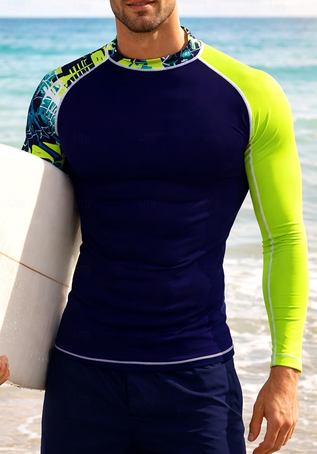 Men's Standard Rash Guard Swim Shirt Geometric Abstract Camo / Camouflage UPF50+ UV Protection Quick Dry Long Sleeve Swimwear Sun Shirt Surfing Canoeing Beach Summer 2026 - $27.99 –P3