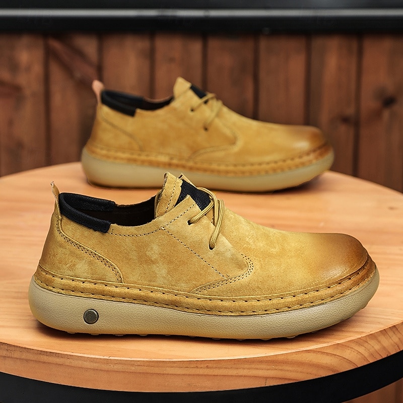 Ανδρικά κίτρινα casual αθλητικά παπούτσια, απαλό άνω μέρος, άνετο σχέδιο με κορδόνια, χαλαρό στυλ για καθημερινή χρήση και ταξίδια 2026 - $64.99 –P6