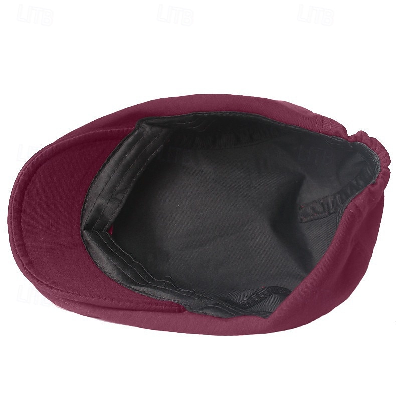 Férfi Vadászsapka Vörösbor Fekete Poliészter Butik 1920-as évek divatja Szabadtéri Egyszínű / Sima szín Kényelmes 2026 - $12.49 –P8