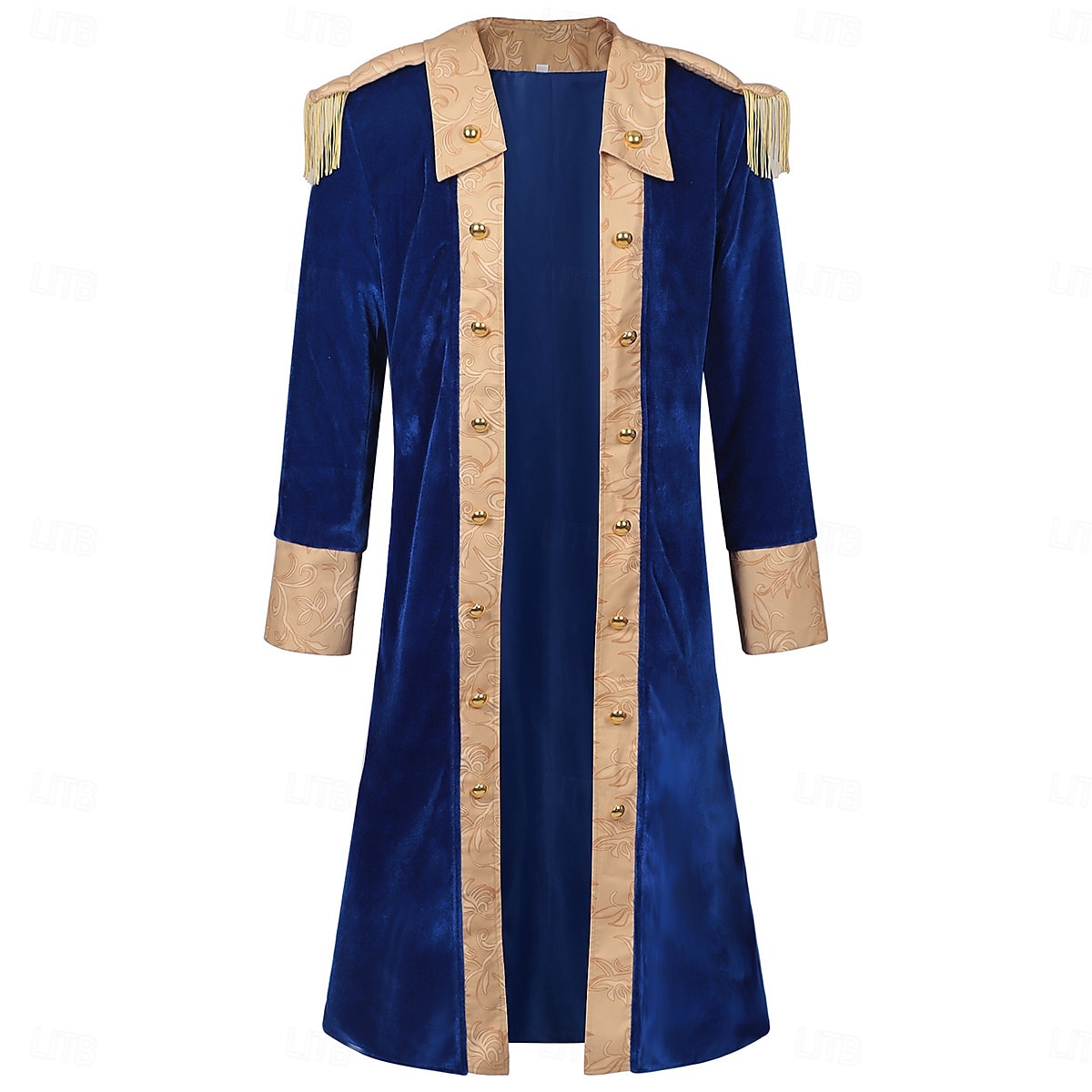 250th Anniversary USA Rococo Victorian Outfits Long Sleeves George Washington Fancy Dress Men's Halloween Carnival Independence Day 4th of July Adults Coat 2026 - $58.99 –P2
