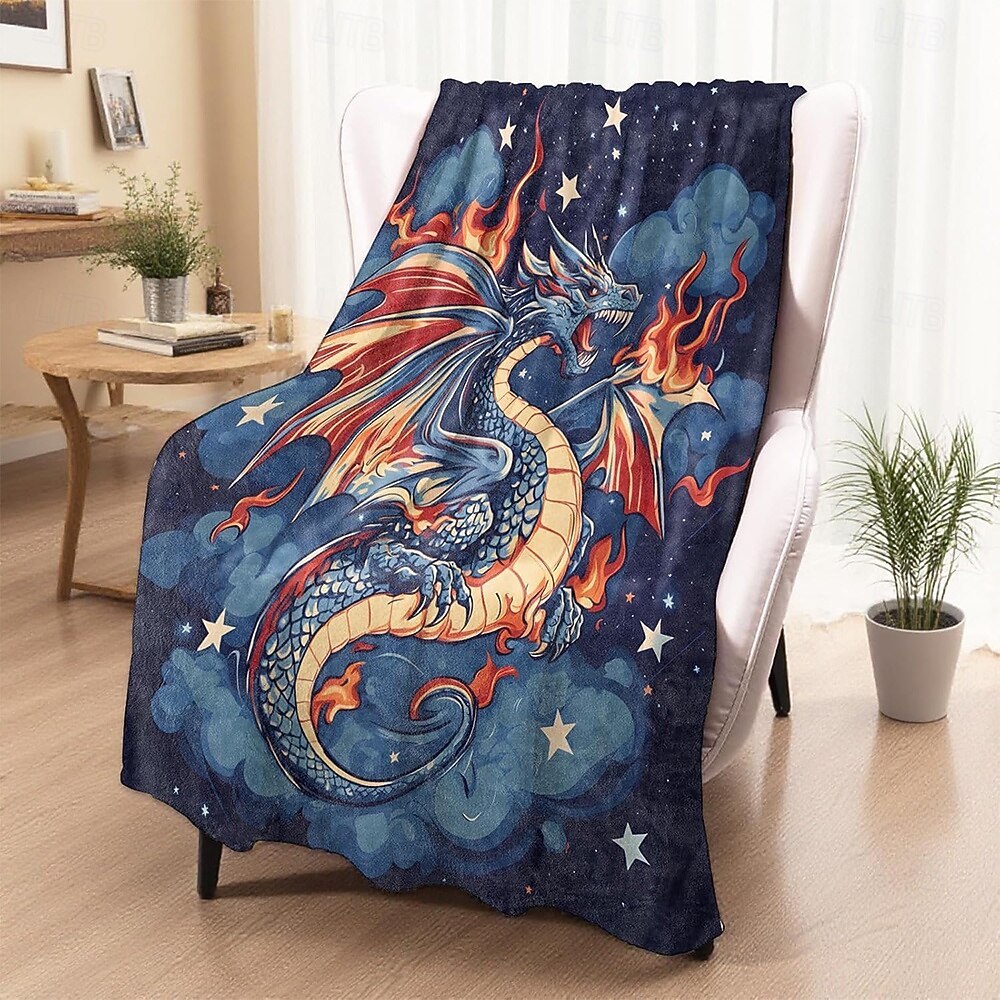 Independence Day Blanket Fleece Throw Blanket for Couch Dragon Gift Classic 3D Fantasy Sofa Bed Decorative Warm Blanket Home Decor 2026 - $24.99 –P2