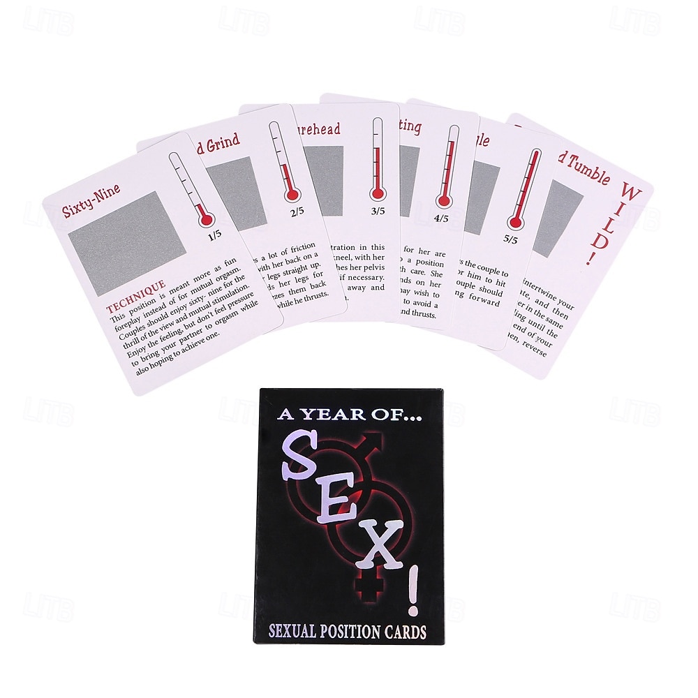 Cartonașe razuibile pentru un an de sex pentru cupluri - jocuri cu poziții sexuale obraznice pentru întâlniri romantice - provocări romantice de intimitate - aniversare distractivă, Ziua 2026 - $14.99 –P4