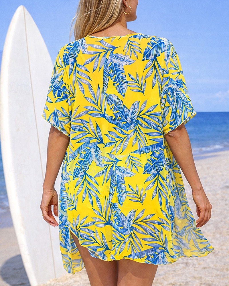 Naisten Bikinisetit Uimapuku uimapuvut Trooppinen Peitolla UV suoja Elastinen Hihaton Uima-asut Uimapuku Lainelautailu Sukellus Uinti Kesä 2026 - $25.99 –P2