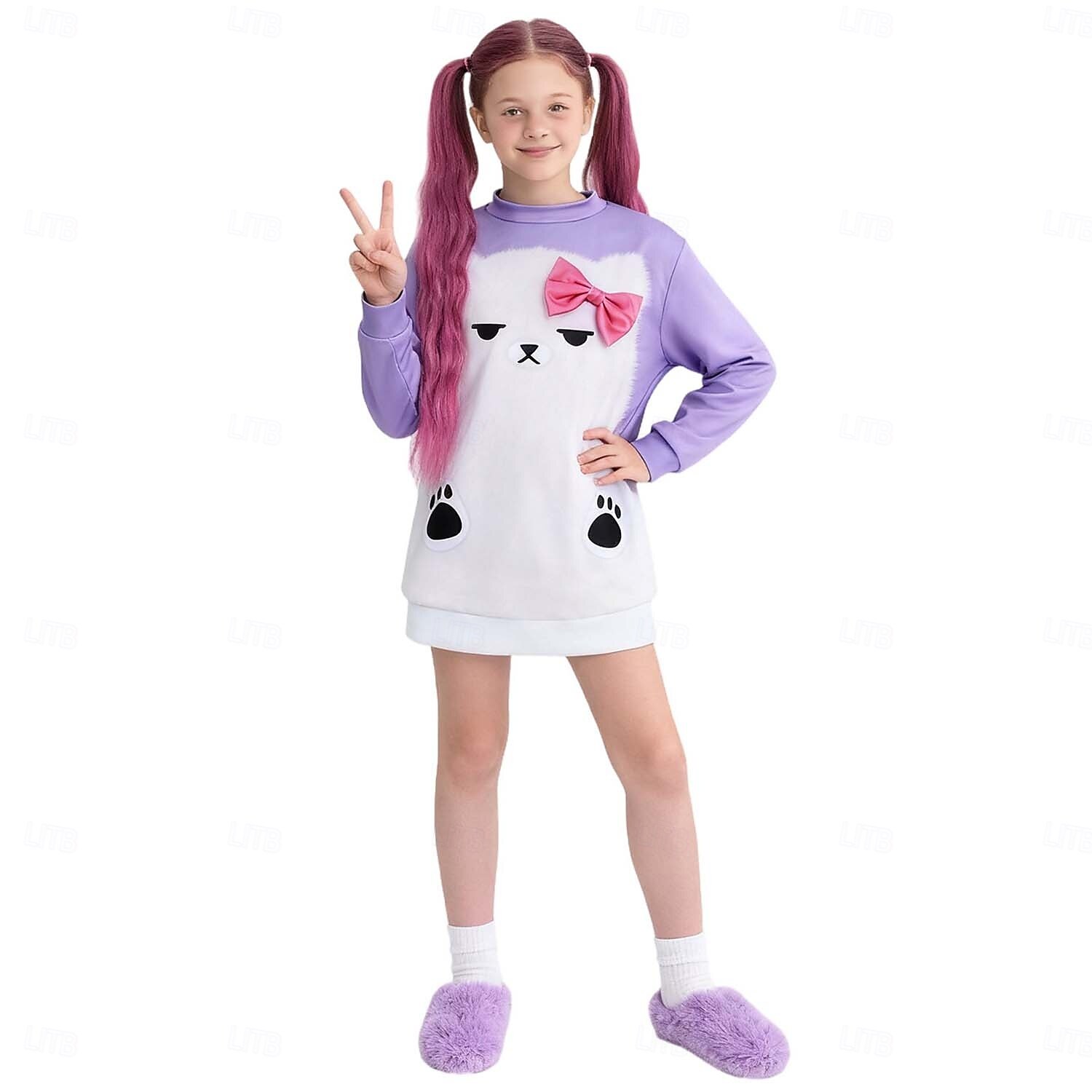 Kpop Inspired Korean Idol Inspired Pop Star Sleepwear Cosplay Costume Virtual Idol for Unisex Kid's Adults' Halloween Carnival Daily 2026 - $38.99 –P4