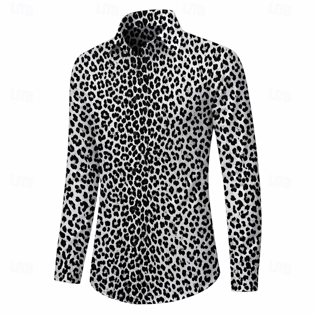 Retrò Vintage Anni '70 Camicia Camicia Aloha Lunghe Hippie Leopardo Costume Per uomo Mascherata Festival Musicale Feste Abbigliamento quotidiano Adulti Camicia del 2026 a $23.99 –P1